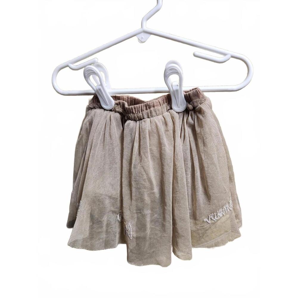 Zara Baby Girl Cream Tulle Skirt Sz 2